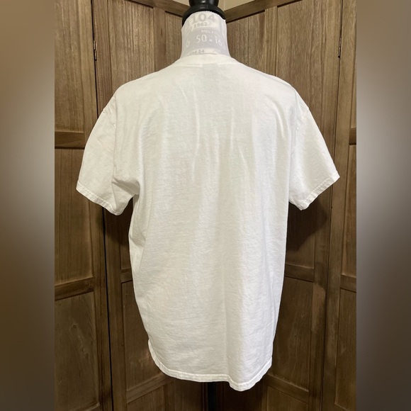 White Short Sleeve Tee with Elvis Presley Graphic - Picture 2 of 5